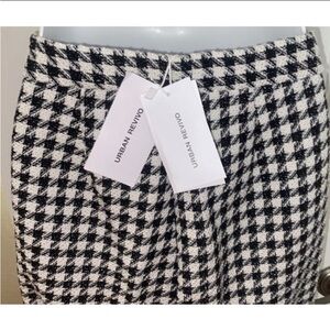 Women’s (2) Urban Revivo Black & White- Houndstooth Wide Leg Dress Pants. NWT.